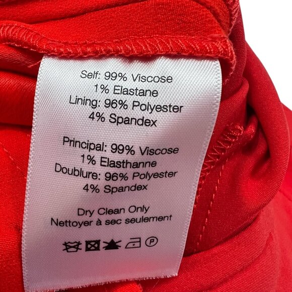 Veronica Beard Women's Straight Leg Trousers Red Size 10 - Picture 4 of 7